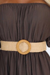 Dámske šaty 614-1 - Numoco basic čokoládová Univerzální