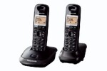 Panasonic KX-TG2512FXT TwinPack / prenosný telefón / CLIP / pamäť na 50 mien / čierny (KX-TG2512FXT)