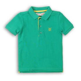 Tričko chlapčenské Polo s krátkym rukávom, Minoti, 1POLO 8, zelená - 74/80 | 9-12m