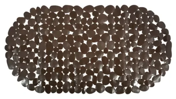 MSV GALETS protišmyková podložka do vane hnedá / PVC / 99 x 39 cm