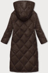 Hnedá dámska prešívaná zimná bunda (H-896-23) odstíny hnědé XL (42)