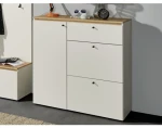20 Úložná komoda/botník Lime 102 cm, béžový kašmír/dub evoke%