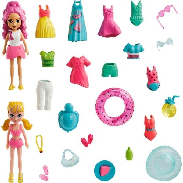 Mattel Polly Pocket veľká sada oblečkov a doplnkov bazén
