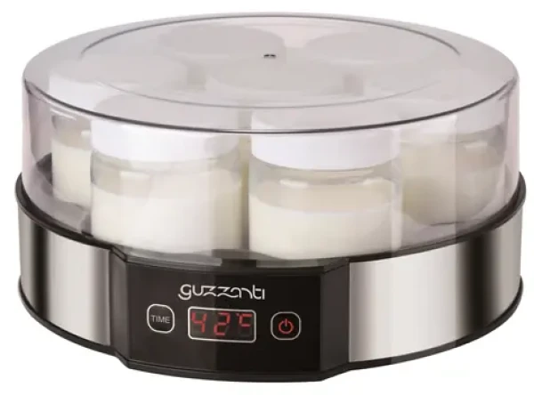 Guzzanti GZ 705 strieborná / Jogurtovač / 20W / LCD displej / časovač / 7 pohárov (190 ml) / automatické vypnutie (GZ 705)