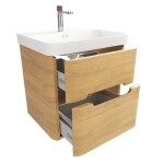 Kúpeľňová skrinka s umývadlom SAT Fusion 57,5x53x45 cm dub medový mat SATFUSION260DMUBA SATFUSION260DMUBA