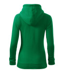 Trendy mikina na zips stredne zelená XS