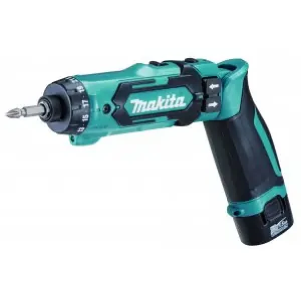 Makita DF012DSE / Aku vŕtací skrutkovač / 7.2V / Li- ION / 2x1.5Ah / 650 ot-min / 5.6Nm (DF012DSE)