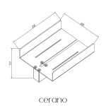 CERANO - Polička s drážkou na sklo sprchovacieho kúta - čierna matná - 25x11,7 CER-664624