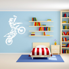 Veselá Stena Samolepka Freestyle Motocross Farba: bílá, Veľkosť: 80 x 59 cm