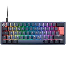 Ducky One 3 Mini Cherry MX-Red modrá / herná klávesnica / podsvietená / mechanická / drôtová USB-C / DE (DKON2161ST-RDEPDCOVVVC2)