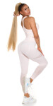 Sexy Sporty Set- Crop Top und Push-Up Leggings apricot M/L