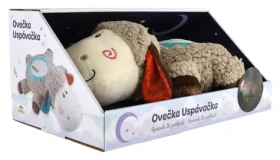 TEDDIES Plyšová ovečka zaspávačik s projektorom