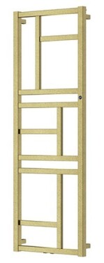 Instalprojekt - Kúpeľňový radiátor MONDRIAN zlatá farba - Farba radiátora - C84 gold, Rozmer radiátora - 600 x 1440 mm, výkon 536 W, Typ pripojenia - Stredové 50 mm RADMON601484SP
