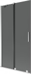 MEXEN/S - Velar dvojkrídlová posuvná vaňová zástena 100 x 150, grafit, chróm 896-100-000-41-01