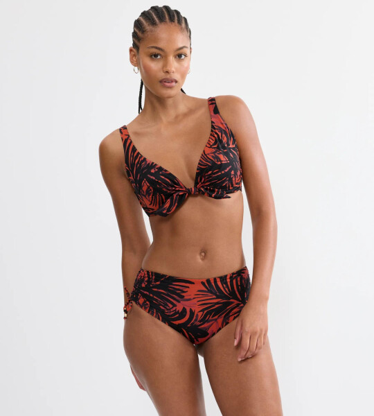 SUMMER PALM - Tvarujúca plavková podprsenka s kosticami Triumph BROWN 42B