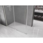 MEXEN/S - Velár sprchovací kút, posuvné dvere 130 x 70, dekor, nikel kartáčovaný 871-130-070-31-97