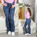 Sexy Musthave Bootcut Jeans "Hearts" denimblue 38