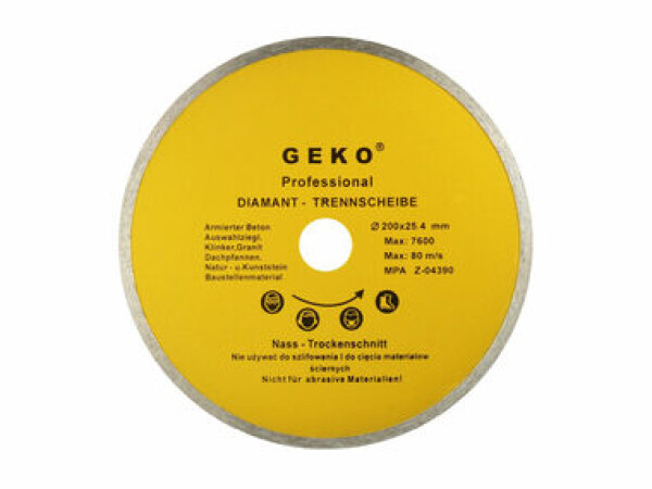 GEKO G00249 / Rezný kotúč diamantový celoobvodový / 200 x 8 x 25.4 mm (G00249)