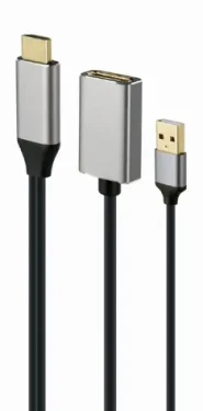 Gembird adaptér HDMI (M) na DisplayPort (F) 0.10m / aktívny (A-HDMIM-DPF-02)
