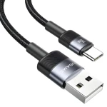 USAMS SJ718 sivá / Nabíjací a dátový kábel / USB-A - USB-C / 3A / 1,2 m (SJ718ZJ01)