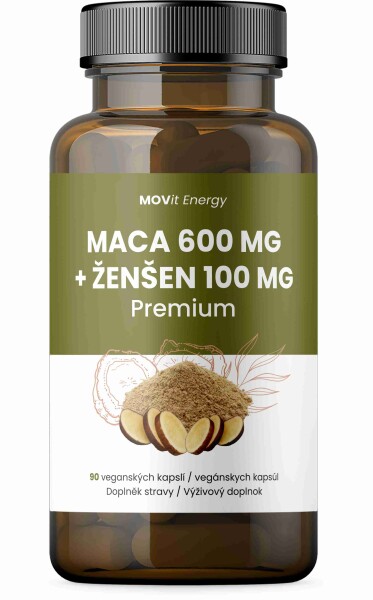 MOVIT Maca 600 mg + Ženšen 100 mg - 90 kps.