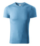 Maľované tričko unisex azúrovo modré 3XL