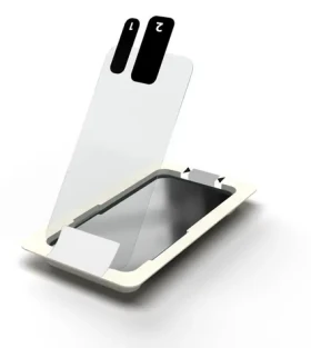 ESTUFF Ochranné sklo pre Apple iPhone 14 PLUS/13 Pre Max / Temperované sklo / Plne nalepovacie (ES560165)