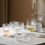 Ferm LIVING Poháre na víno Ripple Clear 270 ml - set 2 ks