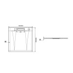 Mereo Štvorcová sprchová vanička s hranatým krytom sif., 90x90x3 cm, vr. sif., bez nožičiek, liaty mramor CV35KS