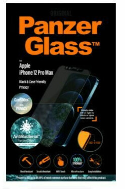 PanzerGlass Tvrdené sklo Privacy Case Friendly CamSlider AB pre Apple iPhone 12 Pro Max čierna (5711724127151)