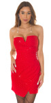 Sexy Koucla draped Bandeau Dress with glitter Einheitsgroesse