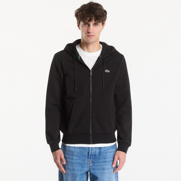 Mikina Lacoste Zipped Hoodie Black M