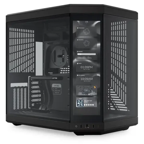 HYTE Y70 Touch čierna / ATX / 1x USB-C 3.2 / 2x USB-A 3.2 / bez zdroja / displej / priehľadná bočnica (CS-HYTE-Y70-B-L)