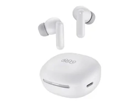 QCY MeloBuds HT16 biela / Bezdrôtové slúchadlá s mikrofónom / TWS / ANC / Bluetooth 5.4 / IPX4 / dobíjací box (HT16 white)