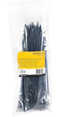 StarTech Sťahovacie pásky čierne / Sťahovacia páska / Nylon / uvoľniteľná / 100 ks / -40 až 85 °C (CBMZT10B)