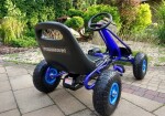 Mamido Detská šliapací motokára s nafukovacími kolesami A-15 modrá