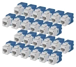 StarTech Keystone Jack CAT6 biela / Keystone Jack / RJ-45 / 180 ° / Bez náradia / PoE / 24 ks (C6KEYTL180WH24PK)