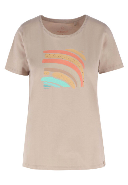 Volcano T-Shirt T-SHORE Beige XL