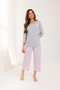 DÁMSKE PYŽAMO 711 BIG J/25 bledá melanž 3xl