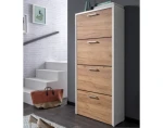 Botník Fulda, biela/medový dub, výška 152 cm%