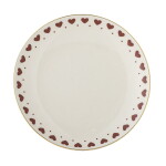 Bloomingville Keramický dezertný tanier Jolly Red Hearts 16 cm