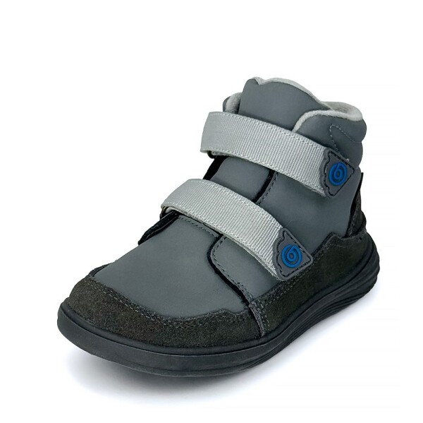 Detská celoročná barefoot obuv Bugga NUVA Dark Grey B00198-09 - 27