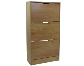 Botník Rubble, 3 dverový, dub%