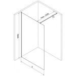 MEXEN/S - Kyoto-X Sprchová zástena WALK-IN 60 x 200, dekor 10 mm, ružové zlato 800-060-101-60-30-X