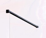 HOPA - Walk-in sprchovací kút LAGOS BLACK - Farba rámu zásteny - Hliník čierny, Rozmer A - 120 cm BCLAGO12BC