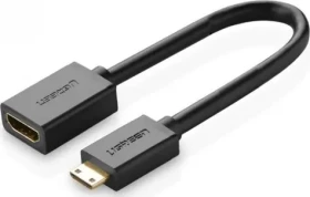 Ugreen 20137 Redukcia miniHDMI(M) - HDMI(F) 22cm čierna (20137)