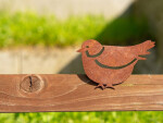 Cortenstahl Gartendeko Vrabec 1, 15 × 10 cm