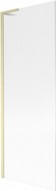 MEXEN/S - Next L vaňová zástena FIX 70 x 150, prúžky, zlatá kartáčovaná 895-070-000-03-09-55