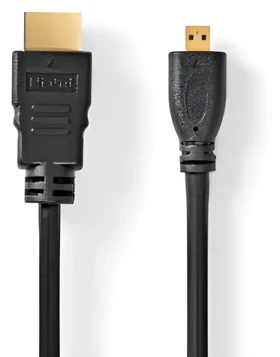 Nedis High Speed HDMI - Micro HDMI čierna / Kábel HDMI / Micro HDMI / 4K 30 Hz / 10,2 Gbps / 1,5 m / Ethernet (CVGL34700BK15)