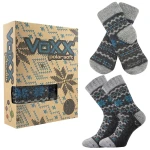 VOXX ponožky Trondelag set anthracite melé 1 ks 35-38 117560